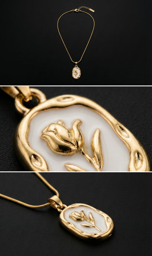 Rose Enamel Neckchain