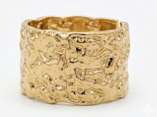 Molten Gold Sculpted Hand Cuff