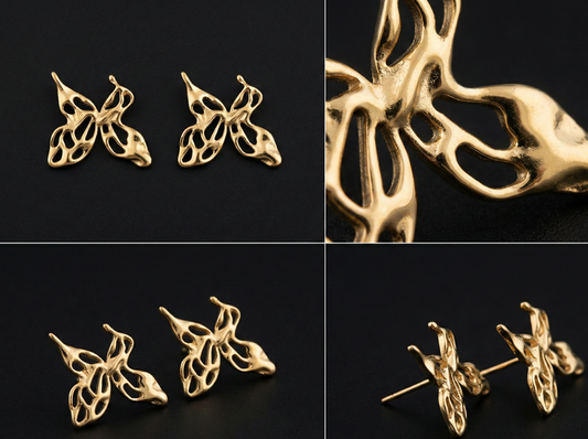 Abstract Butterfly Earring