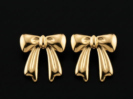 Golden Bow Earring