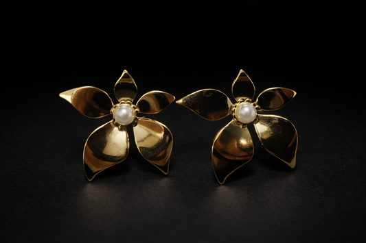 Floral Pearl Earring